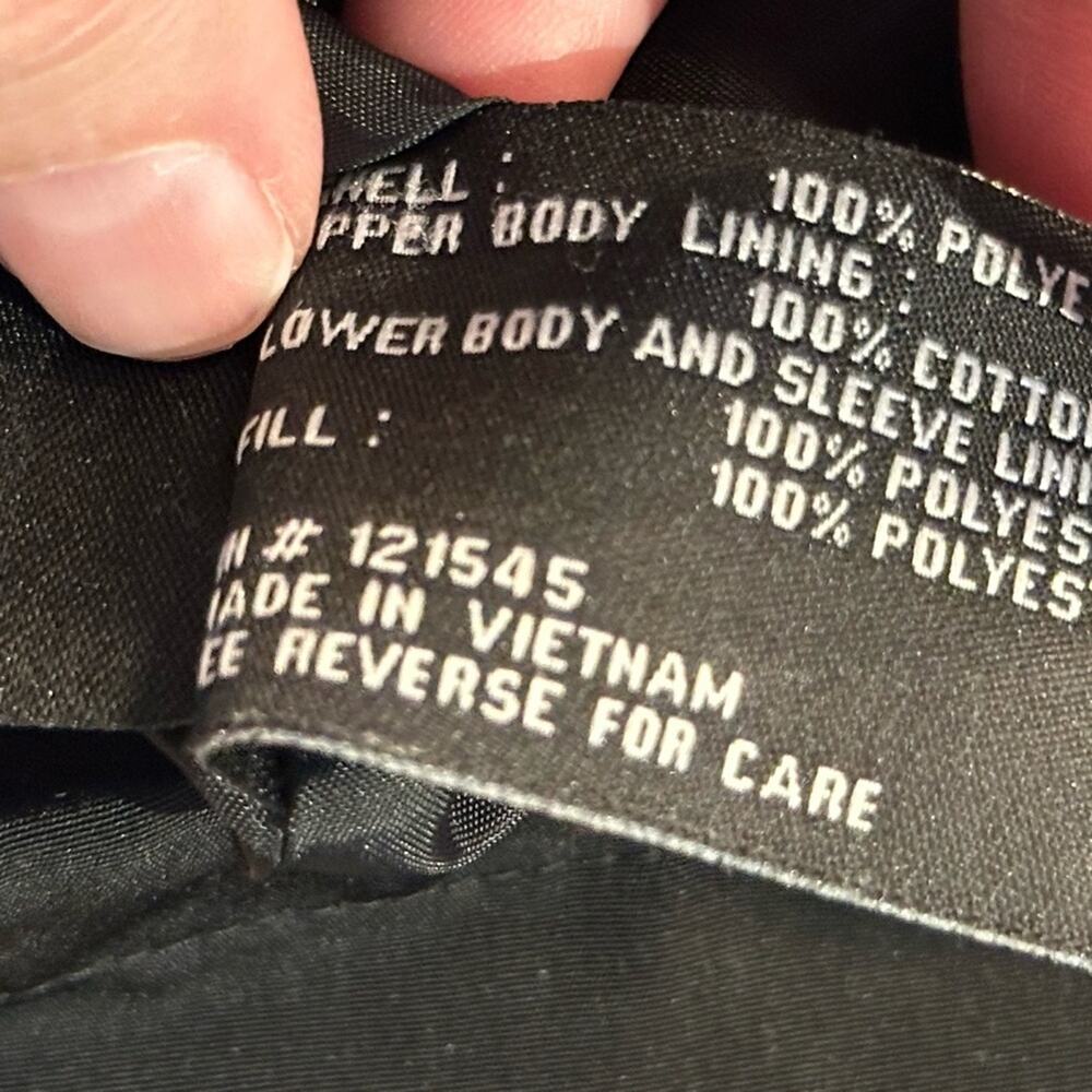 London Fog Women’s Large Black Hooded Full Zip Jacke/Coat with Flannel Lining - Picture 5 of 11